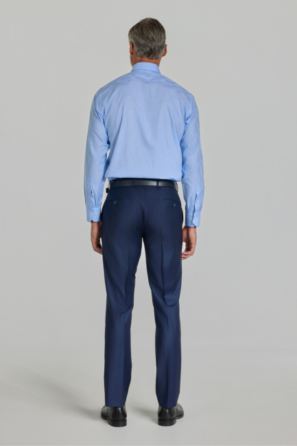 Mavi Regular Fit İtalyan Yaka Cepsiz Erkek Gömlek   - 7