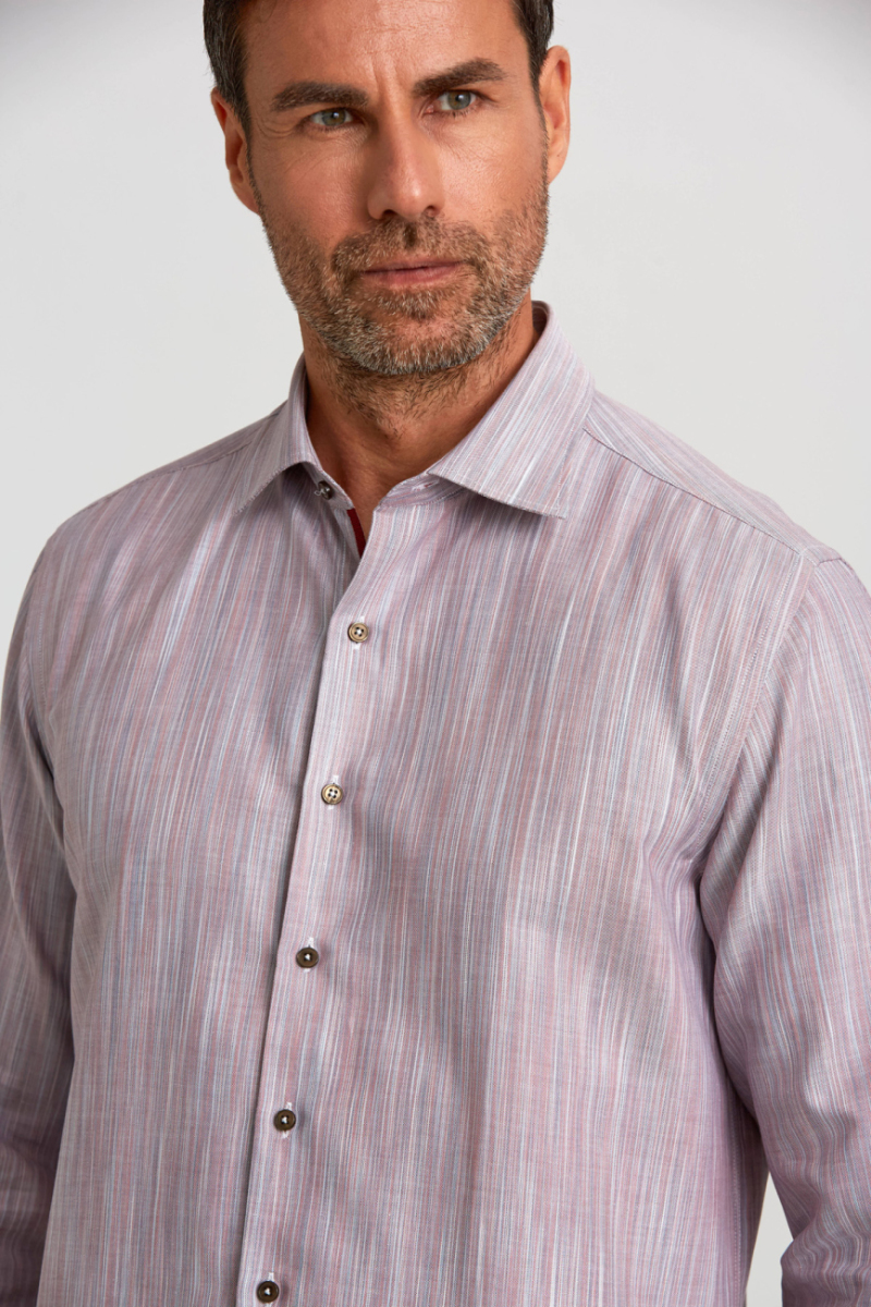 Modern Fit Dik Yaka Kiremit Erkek Gömlek - 4