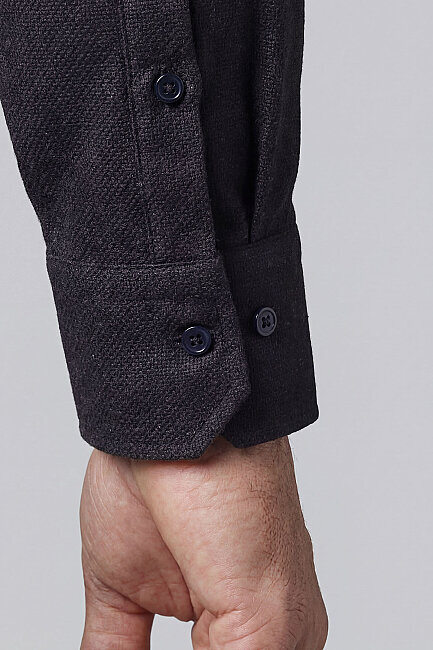 Modern Fit Paşa Yaka Çift Cepli Flanel Kahve Erkek Gömlek - 4