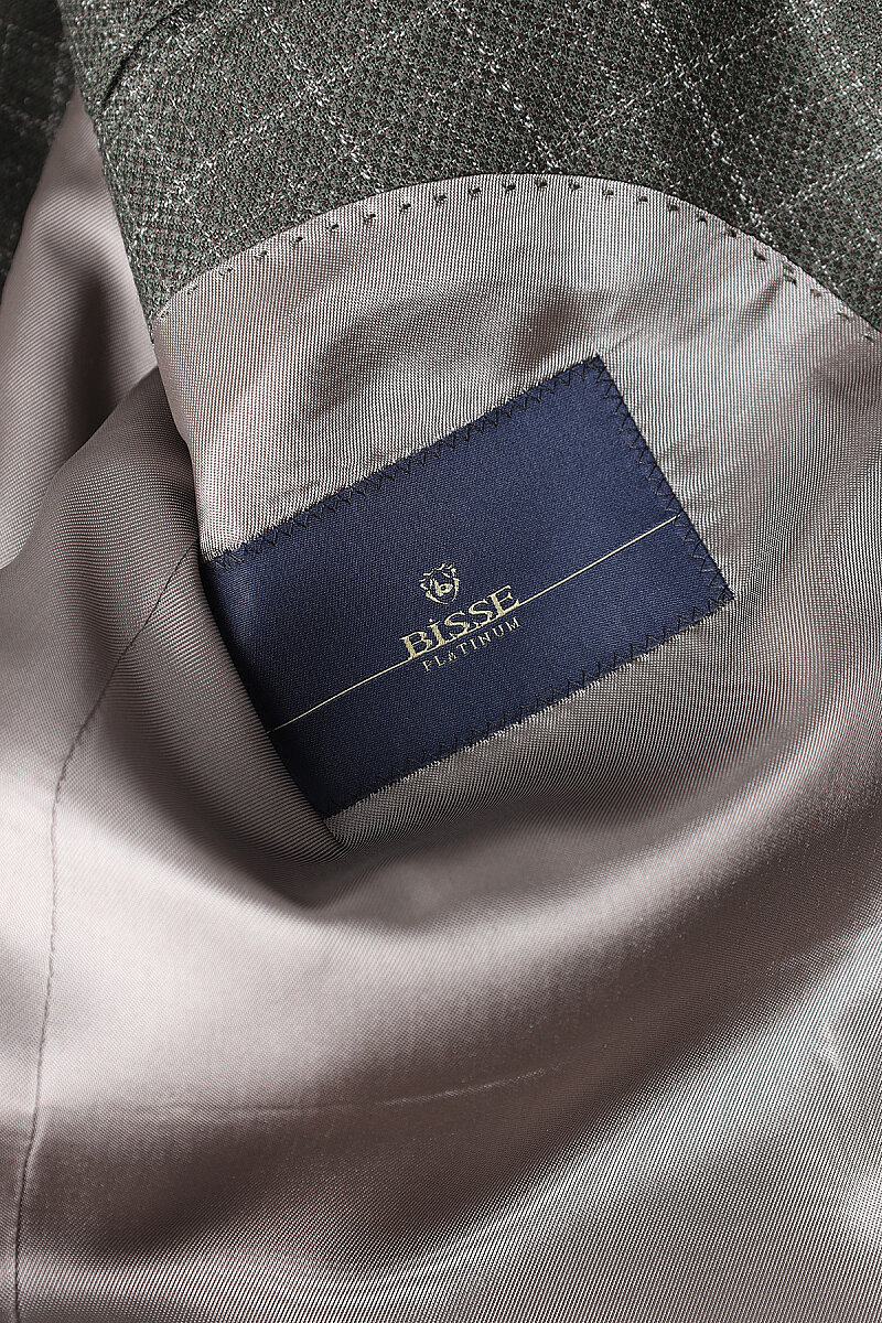 Yeşil Ekose Desenli Çift Düğmeli Blazer Ceket - 4
