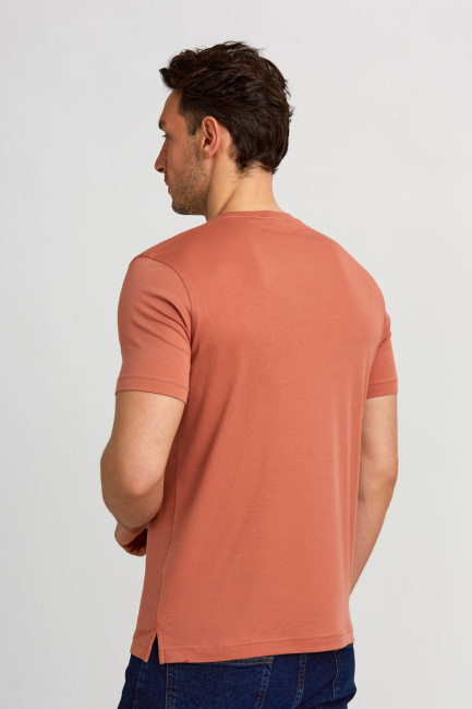 Erkek O Yaka T-Shirt Yeşil Kıremıt - 3