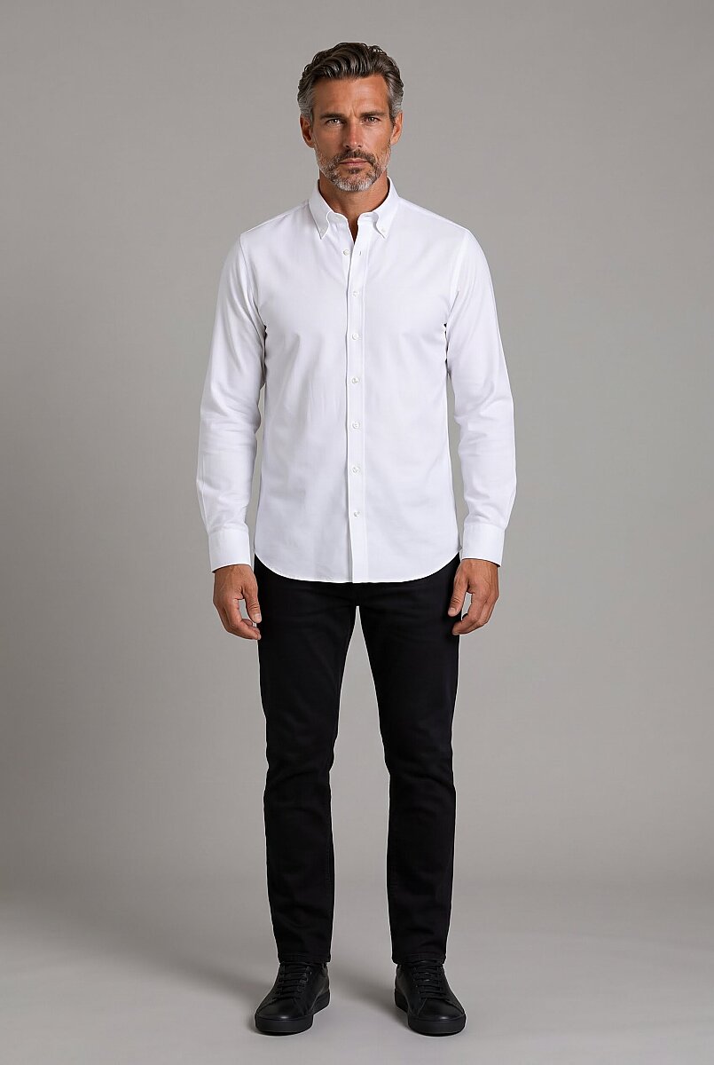 BeYaz Grubu Regular Fit Pamuk Oxford Spor Gömlek - 3
