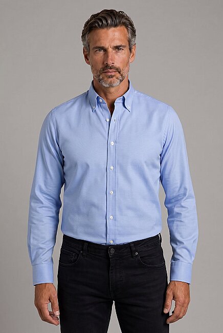 Mavi Regular Fit Pamuk Oxford Spor Gömlek