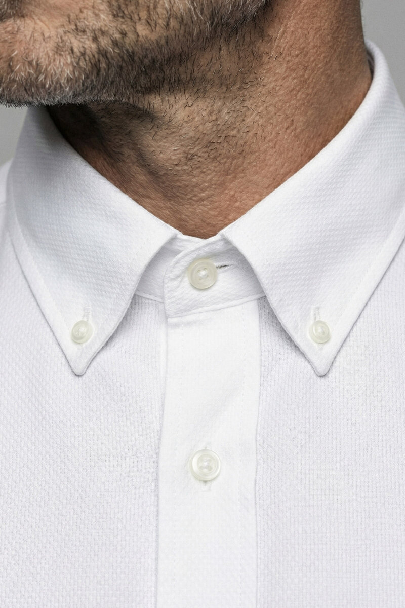 Pamuk Regular Fit Klasik Tek Cepli Beyaz Erkek Gömlek - 3