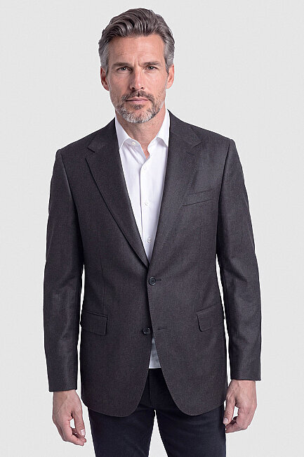 Kahve Yün Kaşmir Comfort Mono Yaka Çift Yırtmaçlı 6 Drop Ceket (3)