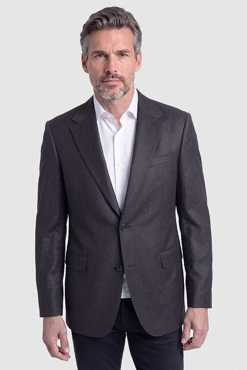 Kahve Yün Kaşmir Comfort Mono Yaka Çift Yırtmaçlı 6 Drop Ceket - 4