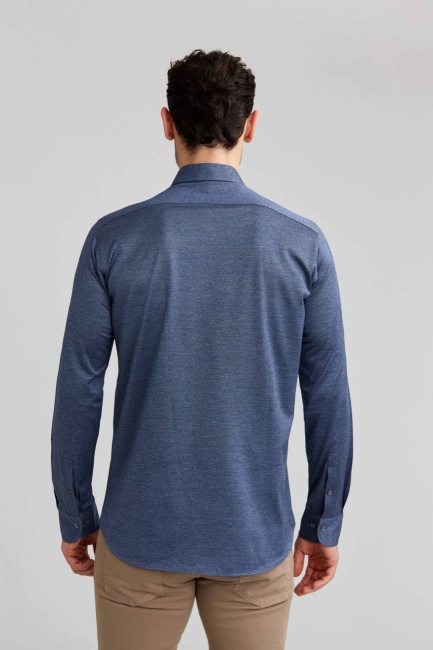 Platinium İtalyan Kumaş Regular Fit Lacivert Erkek Gömlek - 2