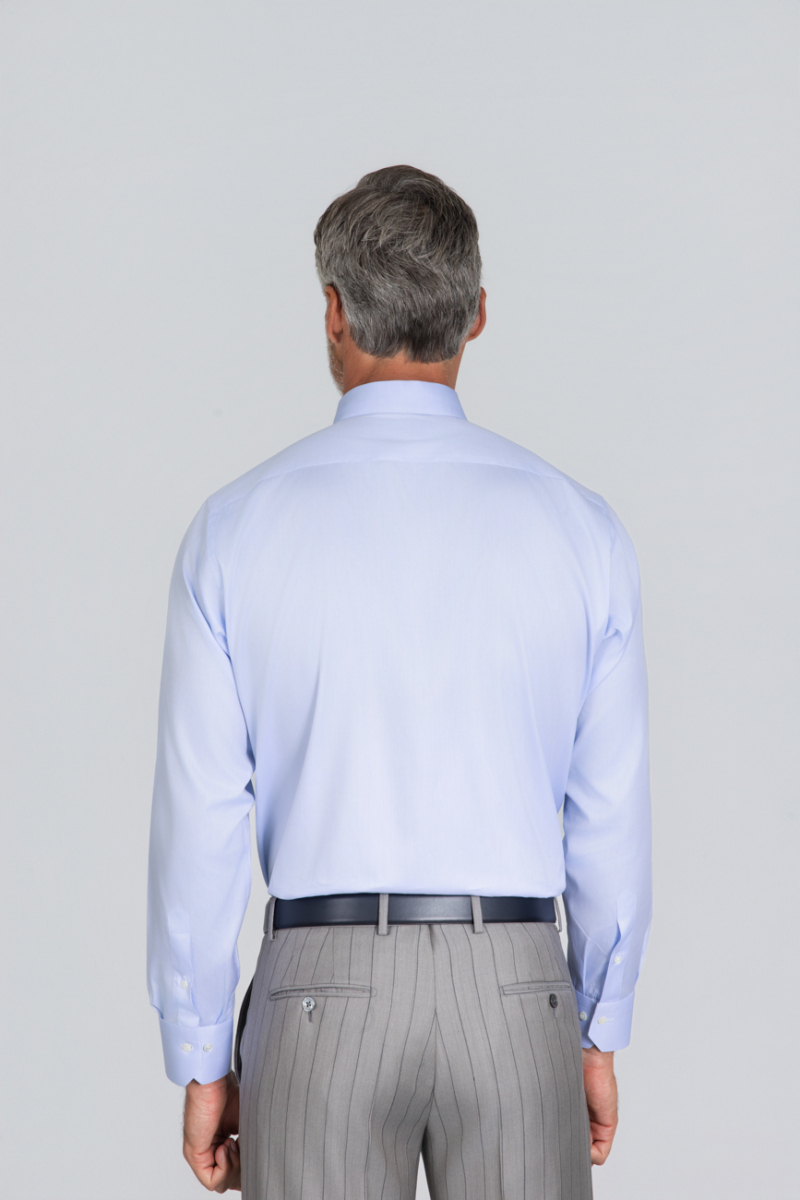 Platinium İtalyan Kumaş Regular Fit Mavi Erkek Gömlek - 4