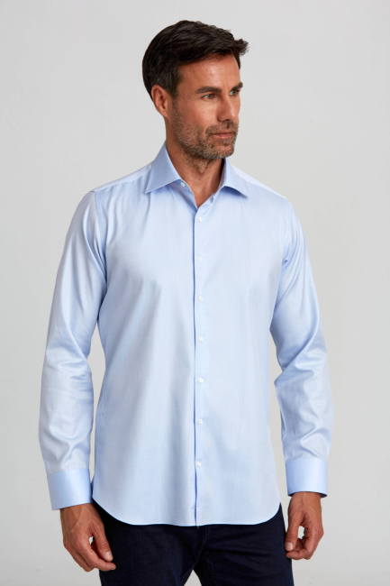 Platinium Regular Fit Açık Mavi Erkek Gömlek - 5