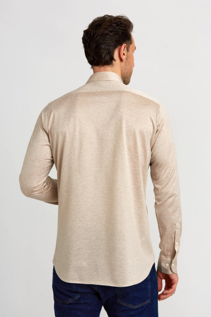 Platinium Regular Fit Bej Erkek Gömlek - 2