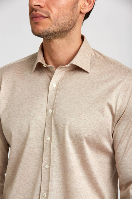 Platinium Regular Fit Bej Erkek Gömlek - 5