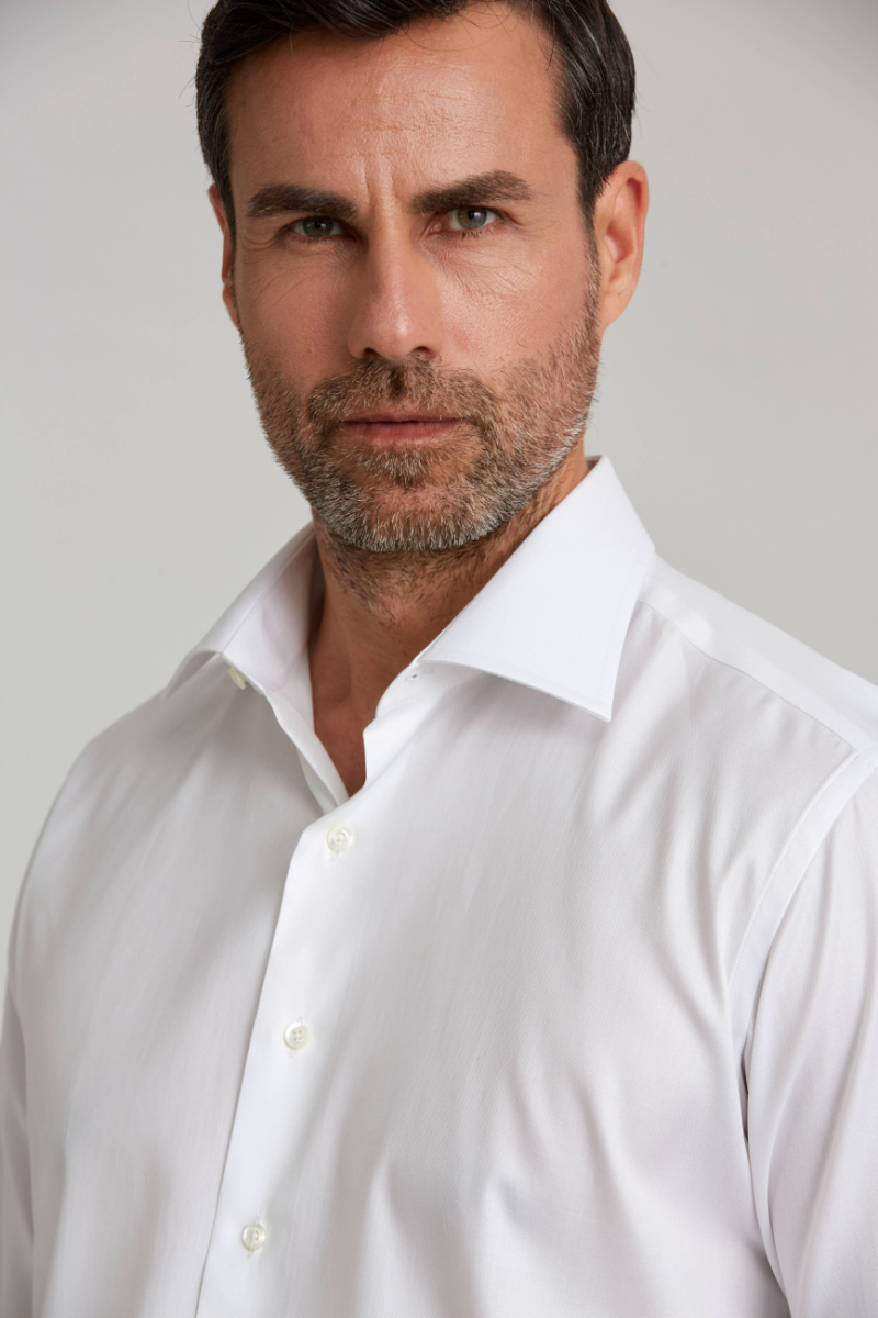 Platinium Regular Fit Beyaz Erkek Gömlek - 4