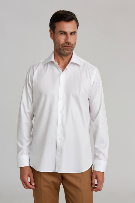 Platinium Regular Fit Beyaz Erkek Gömlek 