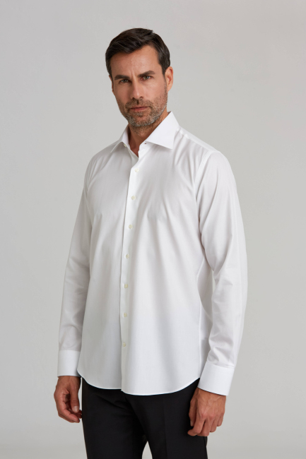 Platinium Regular Fit Beyaz Erkek Gömlek - 1