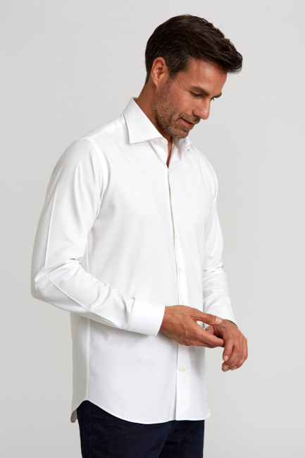 Platinium Regular Fit Beyaz Erkek Gömlek - 5