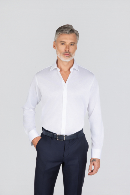 Platinium Regular Fit Beyaz Erkek Gömlek