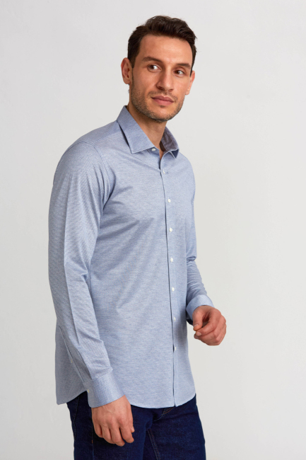 Platinium Regular Fit Mavi Erkek Gömlek - 3