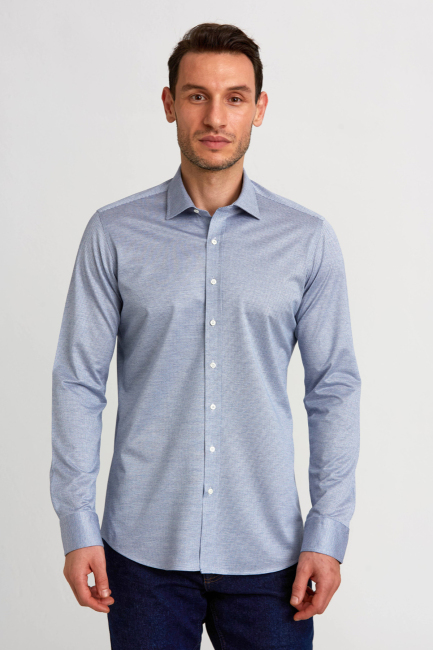 Platinium Regular Fit Mavi Erkek Gömlek 