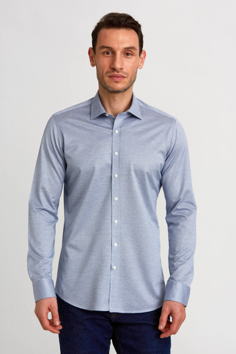 Platinium Regular Fit Mavi Erkek Gömlek