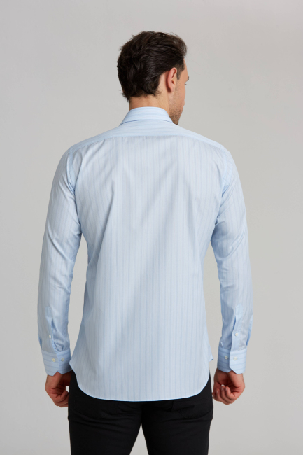 Platinium Regular Fit Blue Men's Shirt (1)