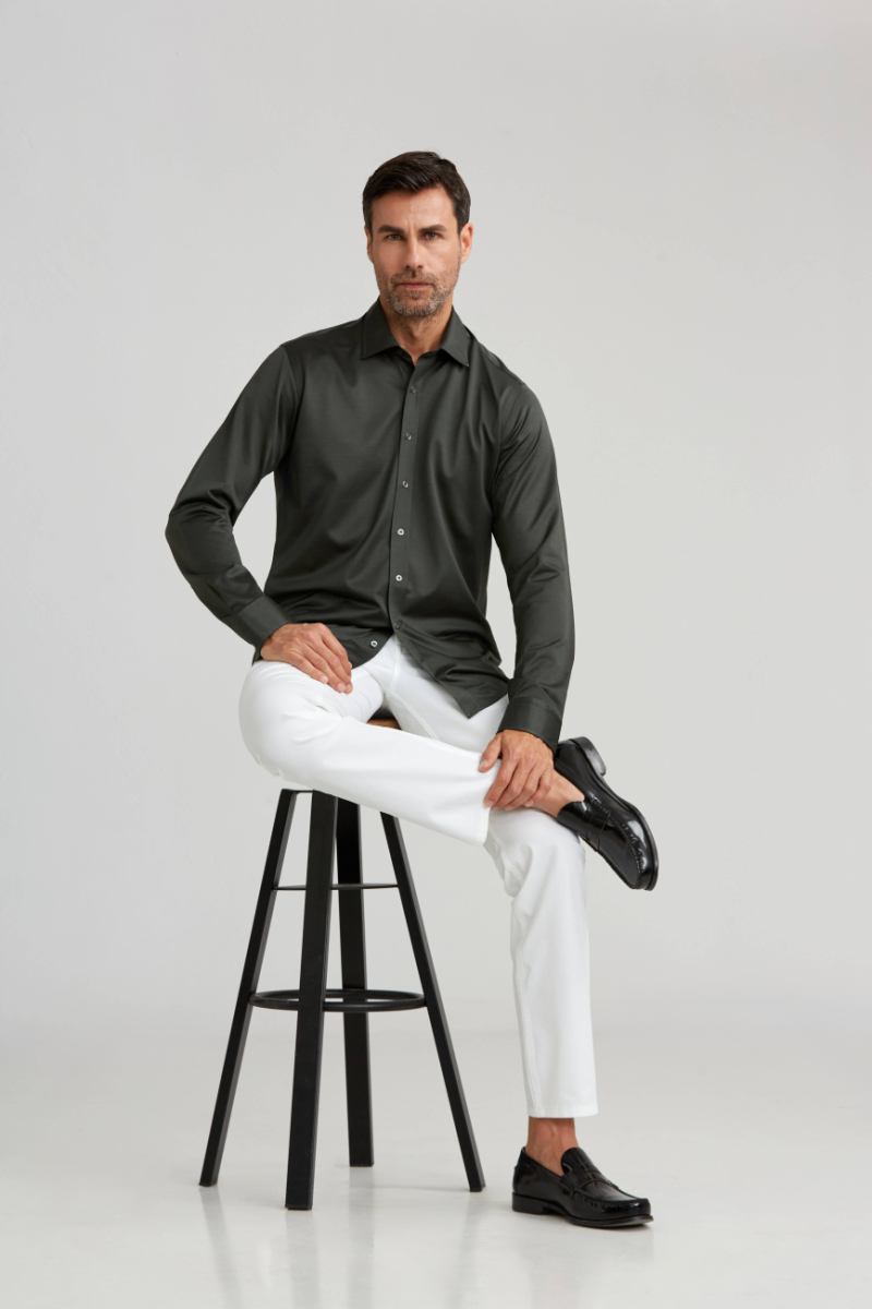 Platinium Regular Fit Haki Gömlek - 1