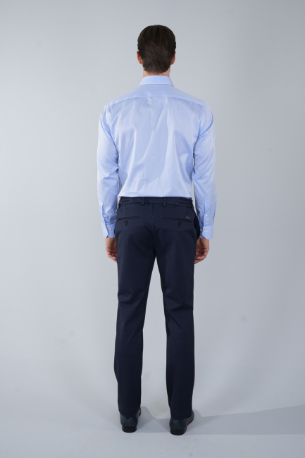 Platinium Regular Fit İtalyan Kumaş Mavi Erkek Gömlek - 2