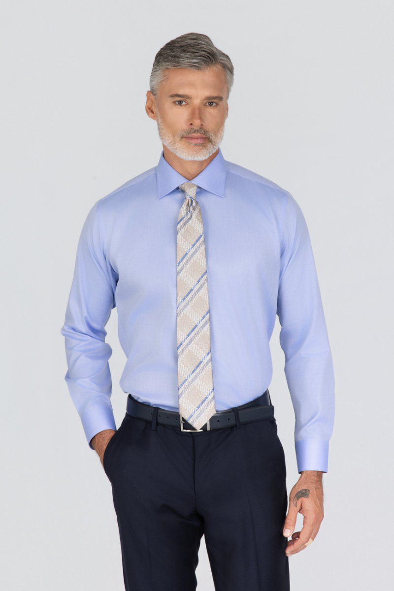 Platinium Regular Fit Koyu Mavi Erkek Gömlek - 1