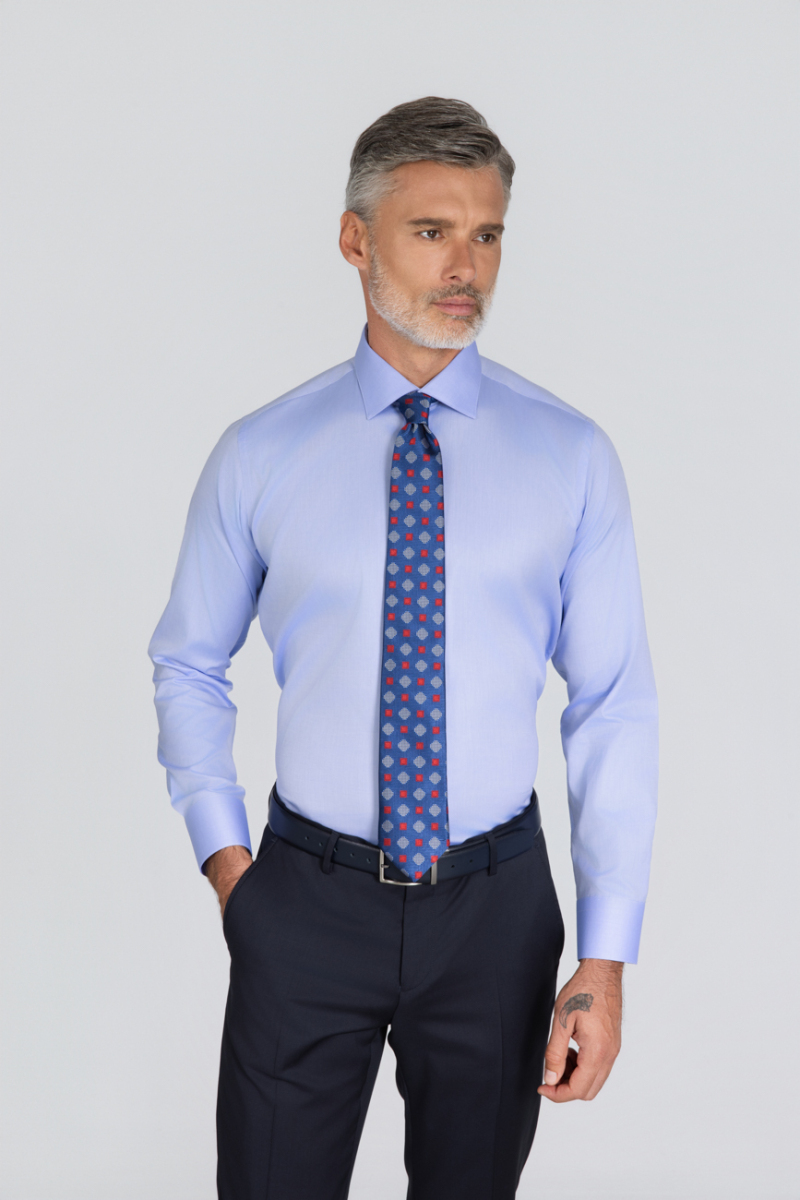 Platinium Regular Fit Mavi Erkek Gömlek - 1