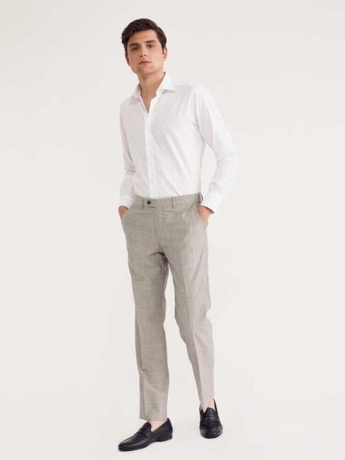 Platinium Taş Erkek Klasik Yün Pantolon - 6