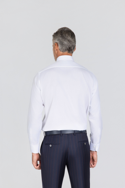 Platinum İtalyan Kumaş Regular Fit Beyaz Erkek Gömlek - 5