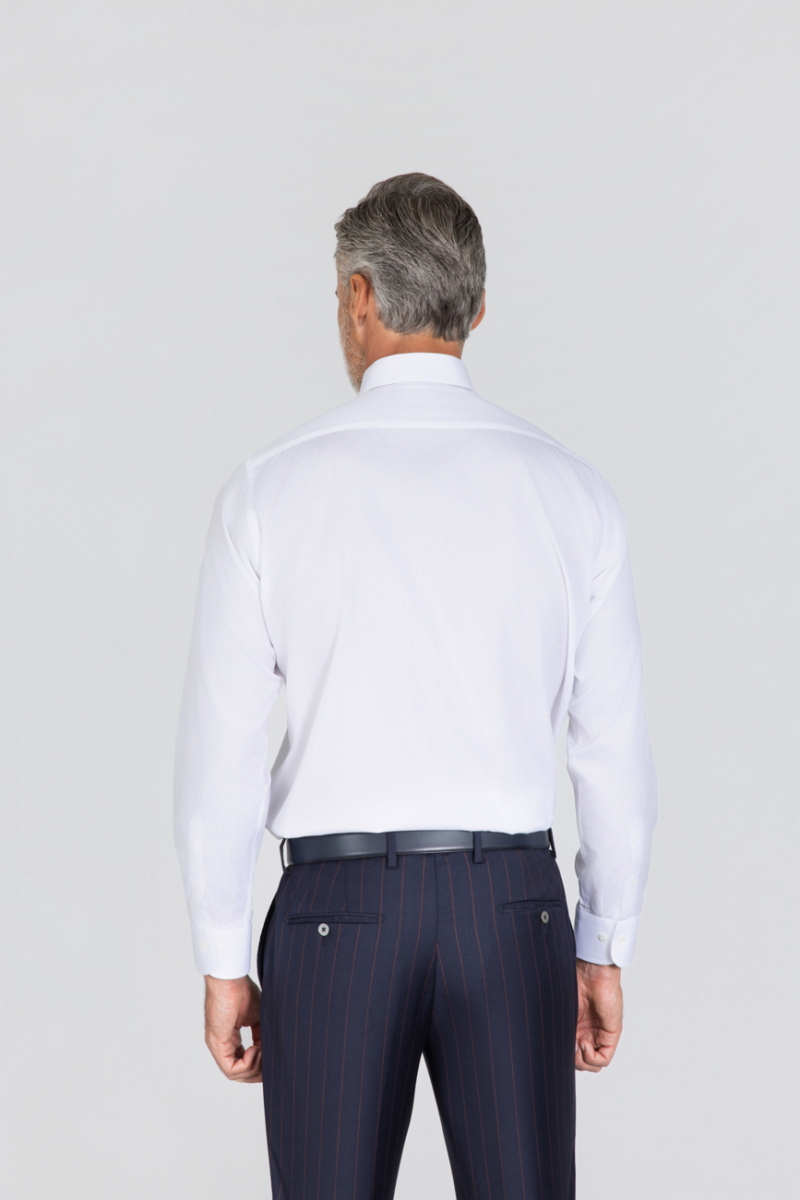 Platinum İtalyan Kumaş Regular Fit Beyaz Erkek Gömlek - 5