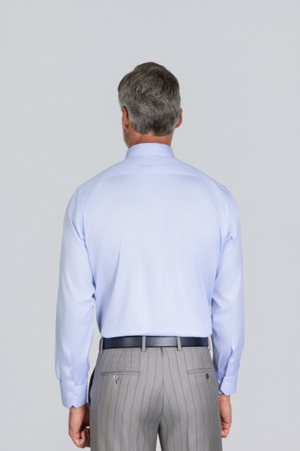 Platinum İtalyan Kumaş Regular Fit Mavi Erkek Gömlek (3)