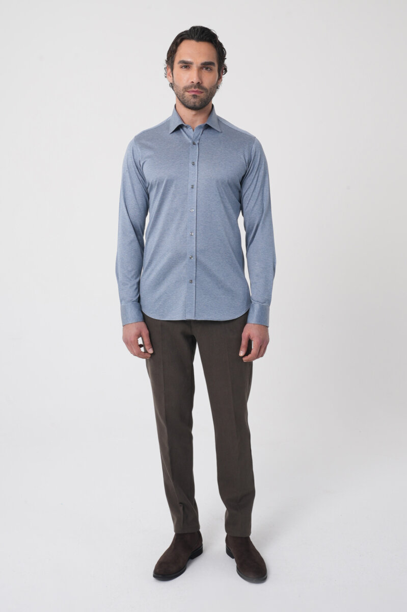 Platinum Pamuk Regular Fit Gri Erkek Gömlek - 3