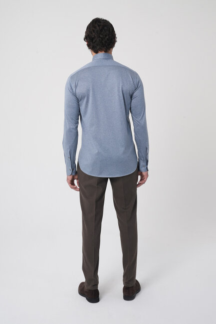 Platinum Pamuk Regular Fit Gri Erkek Gömlek - 5