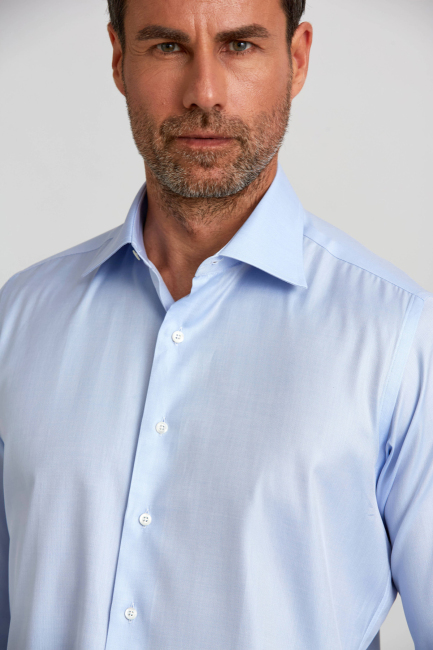 Platinum Regular Fit Açık Mavi Erkek Gömlek - 3