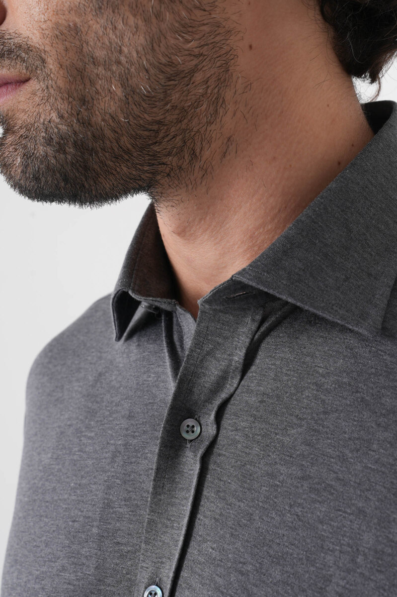 Platinum Regular Fit Antrasit Pamuk Erkek Gömlek - 6