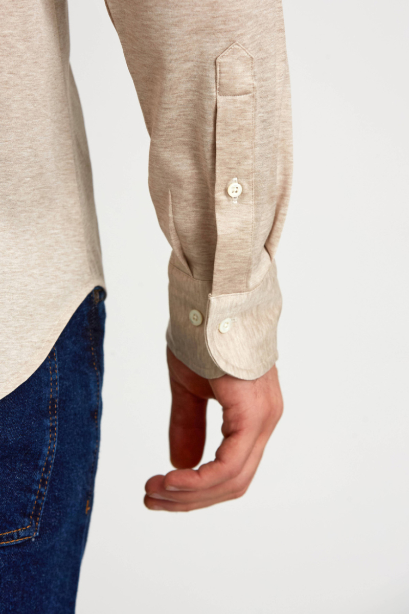 Platinum Regular Fit Bej Erkek Gömlek - 4