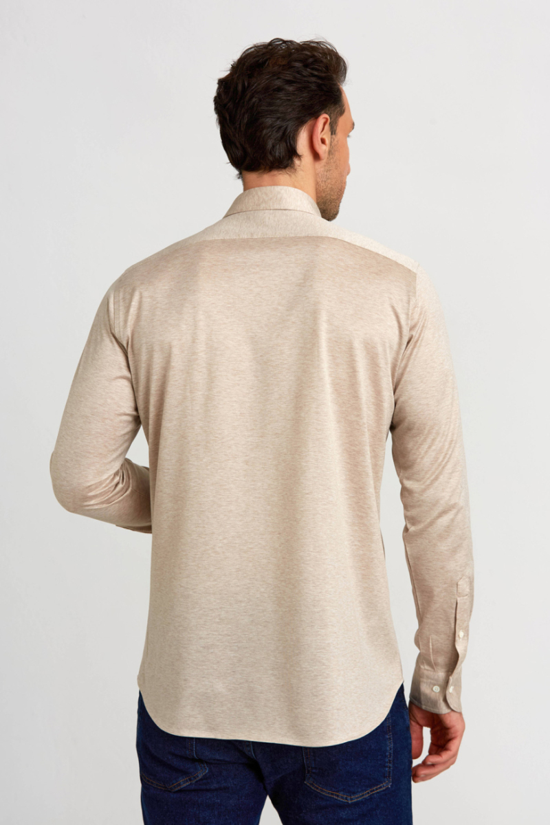 Platinum Regular Fit Bej Erkek Gömlek (1)