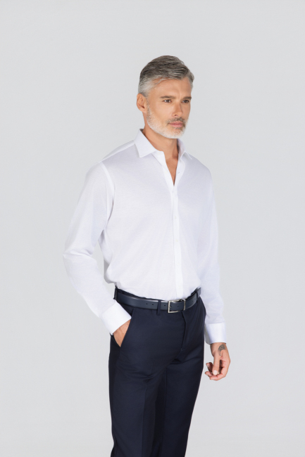 Platinum Regular Fit Beyaz Erkek Gömlek (1)