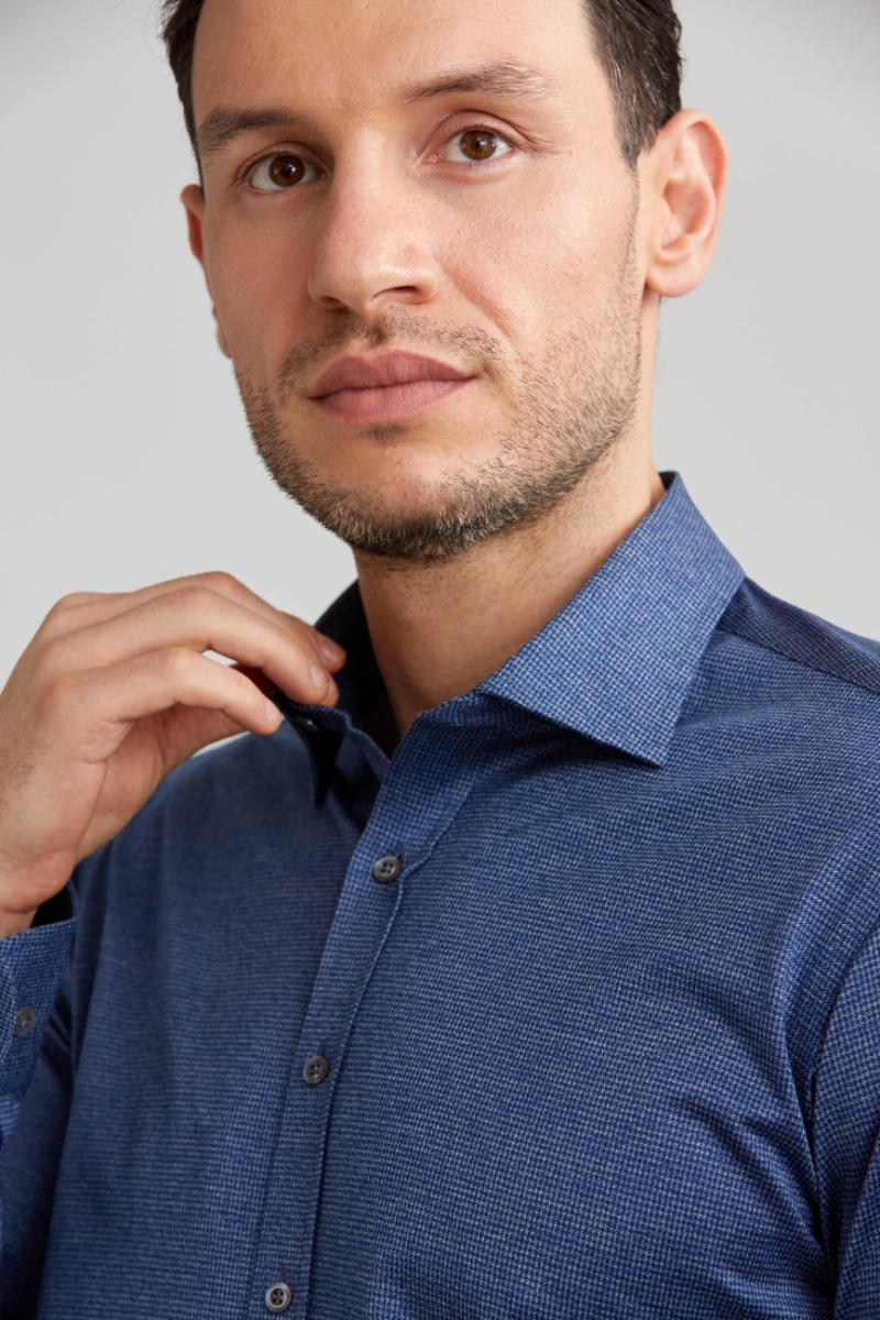 Platinum Regular Fit Lacivert Erkek Gömlek - 4