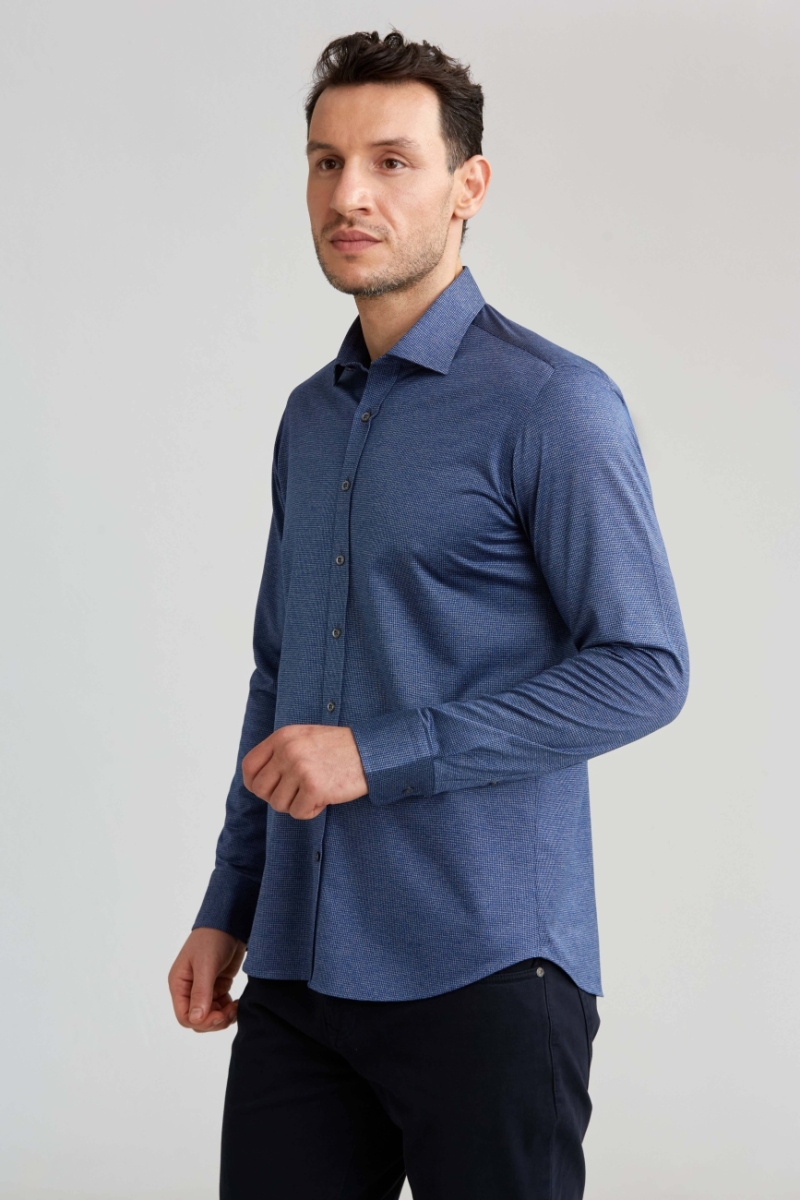 Platinum Regular Fit Lacivert Erkek Gömlek - 5