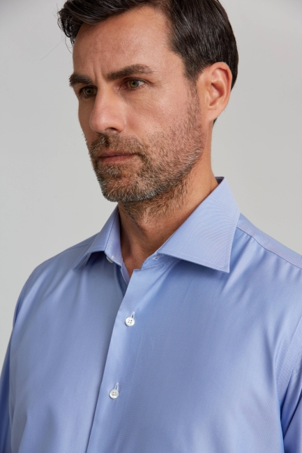 Platinum Regular Fit Mavi Erkek Gömlek - 5