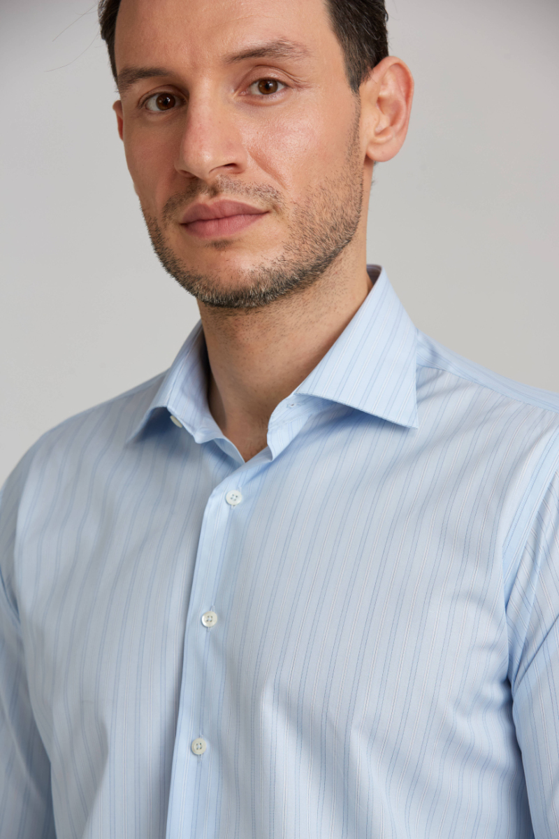 Platinum Regular Fit Mavi Erkek Gömlek - 5