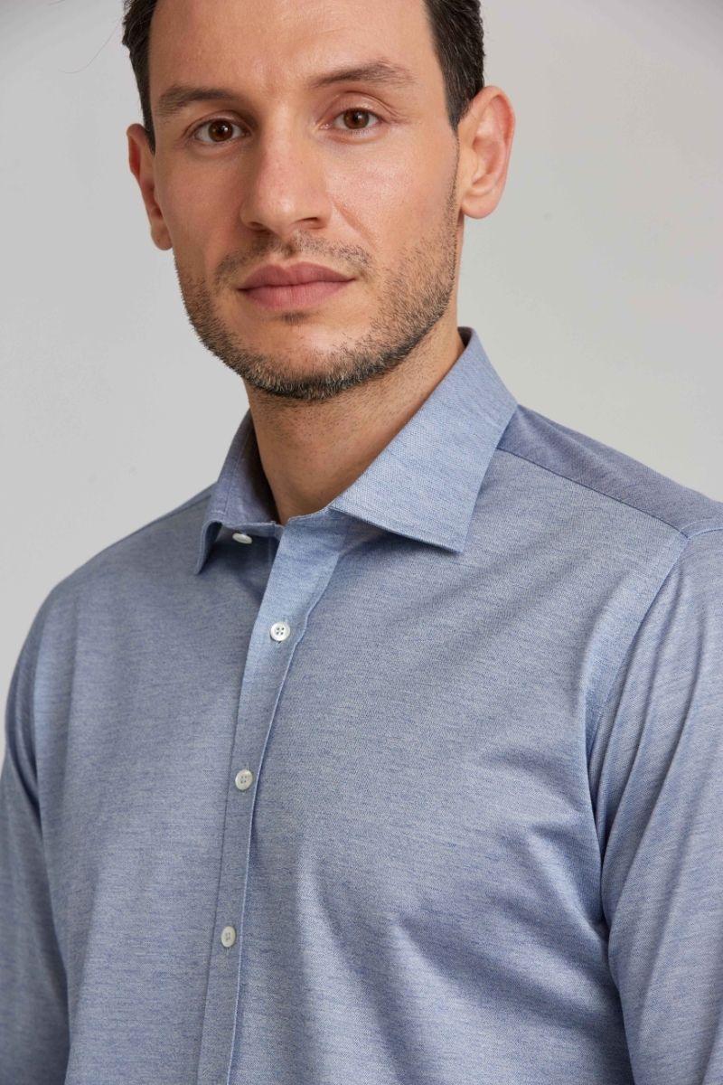 Platinum Regular Fit Mavi Erkek Gömlek - 5