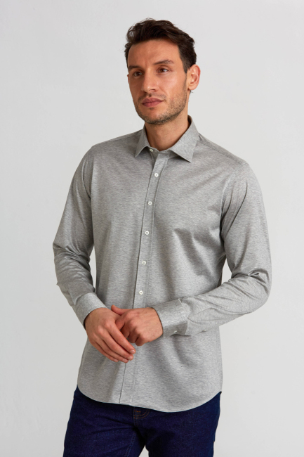 Platinum Regular Fit Gri Gömlek