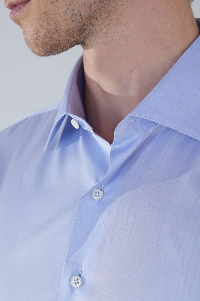 Platinum Regular Fit İtalyan Kumaş Mavi Erkek Gömlek - 3