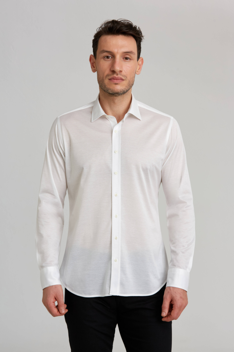 Platinum Regular Fit Lacivert Beyaz Gömlek - 4