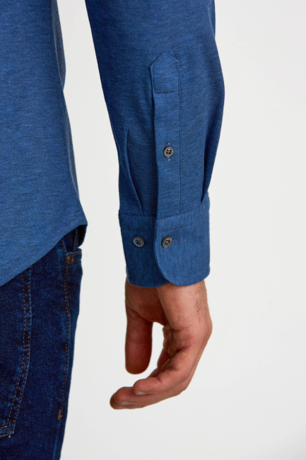 Platinum Regular Fit Lacivert Erkek Gömlek (3)