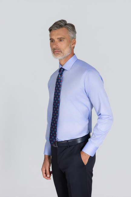 Platinum Regular Fit Mavi Erkek Gömlek - 4
