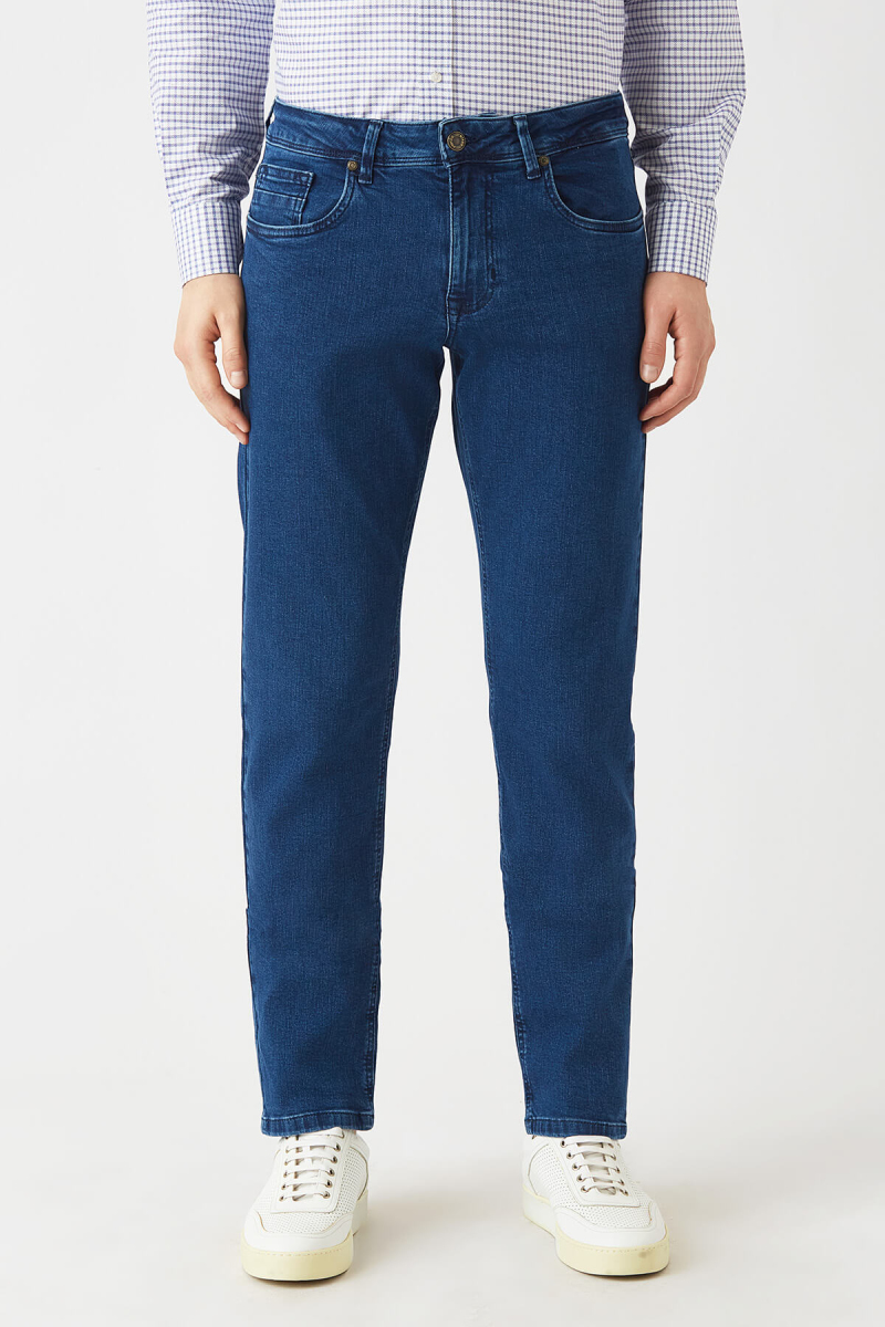 5 Cepli Mavi Jean Erkek Pantolon - 1